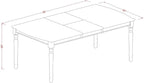 East West Furniture DODA9-MAH-32 9 Piece Dining Table Set Contains a Rectangle Kitchen Table with Butterfly Leaf and 8 Polyester Fabric Padded Chairs, 42x78 Inch, Mahogany