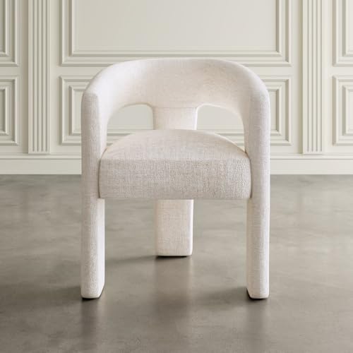 Jofran Gwen Jacquard Upholstered Accent Chair, Modern Luxury Plush Sculptural...