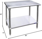 Stainless Steel Work Table Food Prep Worktable Restaurant Supply 18" x 24" NSF Approved