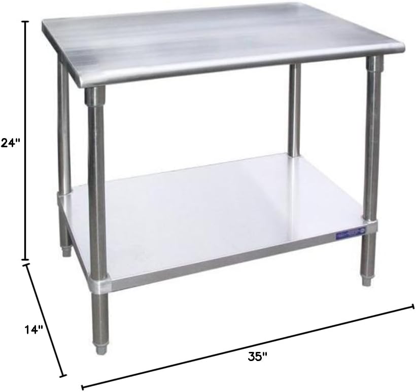 Stainless Steel Work Table Food Prep Worktable Restaurant Supply 18" x 24" NSF Approved