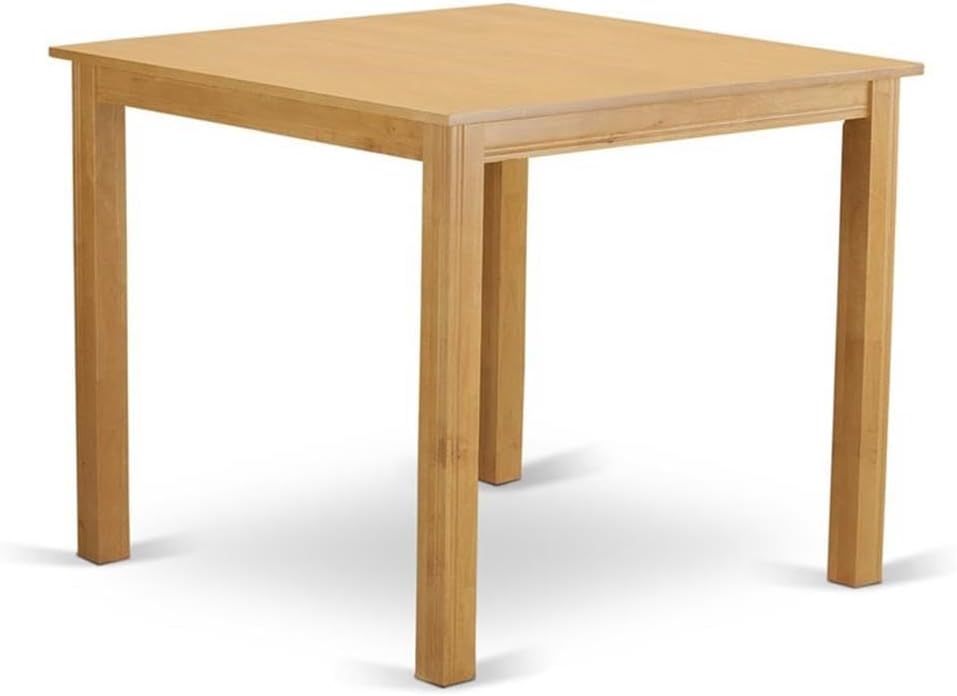 Pemberly Row 42" Square Wood Counter Height Dining Table, Natural Oak Fi...