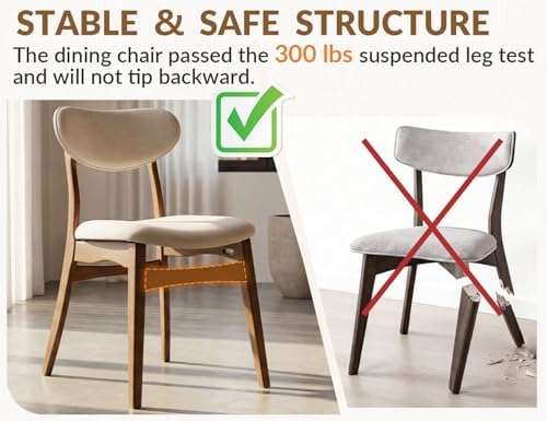 Wooden Dining Chairs Set of 4, Farmhouse Kitchen Chairs