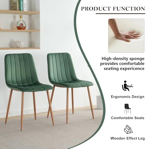 Dining Chairs Set of 4, Modern Kitchen Dining Room Chairs, Ergonomic Velvet D...