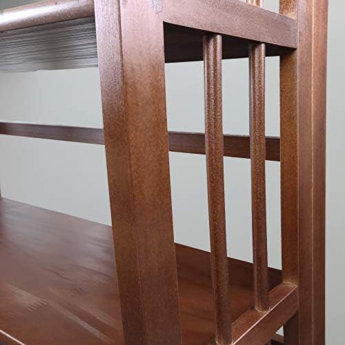 Casual Home 3-Shelf 27.5" Wide Folding Stackable Bookcase, Walnut (New)