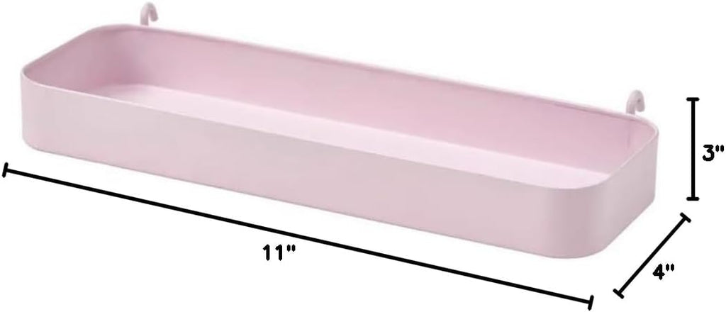 Standing Shelf Units,11X3 1/2 inch Skadis Shelf, Storage Shelves Use DIY Storage Cube Shelf for Books,Wallets,Coins or Mini Toys (1, Pink)