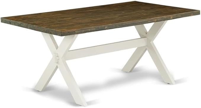 East West Furniture X077EN206-6 6 Piece Dining Table Set Contains a Rectangle...