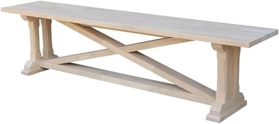 IC INTERNATIONAL CONCEPTS Alexa Bench Unfinished