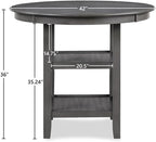 New Classic Furniture Cori 5-Piece Counter Dining Table Set, Gray