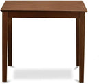 East West Furniture VNQU5-MAH-W 5 Piece Counter Height Pub Set Includes a Square Dining Room Table and 4 Kitchen Chairs, 36x36 Inch, Mahogany