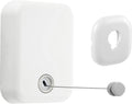JOOM Retractable Clothesline Heavy Duty Clothes Drying Laundry Line Wall Mounted Easy Hanging Clothes Drying Laundry Line Retracting Hanging Lock to Prevent Sagging (Flat,White)