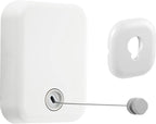 JOOM Retractable Clothesline Heavy Duty Clothes Drying Laundry Line Wall Mounted Easy Hanging Clothes Drying Laundry Line Retracting Hanging Lock to Prevent Sagging (Flat,White)