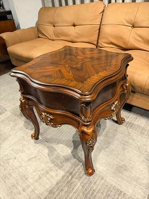 Vintage Walnut Accent Side Table for Living Room