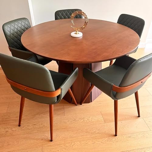 LUNLING Mid Century Modern Faux Leather Dining Chairs Set of 4,Green Upholste...