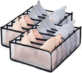 Bra Organizer for Drawer, 2 Pack Bras Storage Organizer with Compartments, Drawer Organizer for Bras (Black, 2PCS Bra)