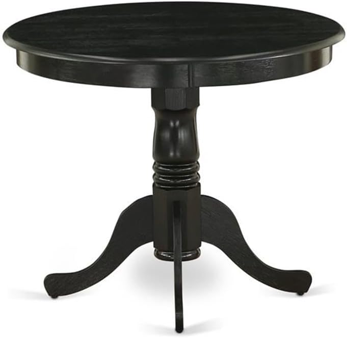 East West Furniture ANT-ABK-TP Antique Dining Room Table - a Round kitchen Ta...