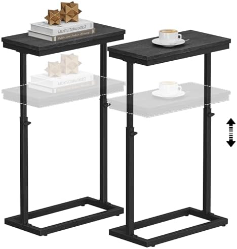 TUTOTAK End Table, Side Table, Tall Couch Table, Sofa Table, Set of 2