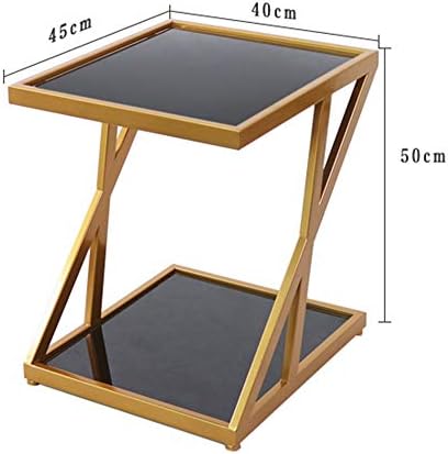 Telephone Table, Tempered Glass Side Table Nordic Modern Iron Art Sofa Table ...