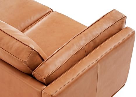Valencia Artisan Full Leather Sofa 88” - Pure Full Italian Nappa Leather Couc...