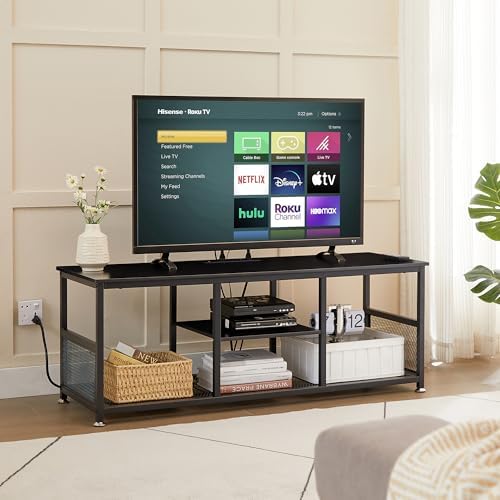 VECELO TV Stand with Power Outlets for Televisions up to 55 Inch, 47" Me...