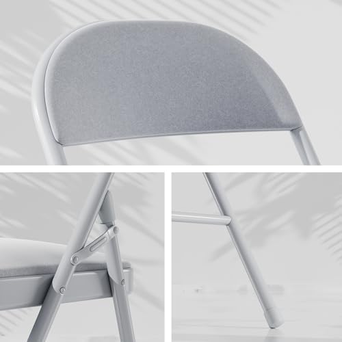 VECELO Portable Folding Card Table Square and Chair Set (5pc) with Collapsibl...