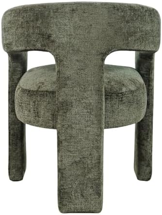 Jofran Gwen Jacquard Upholstered Accent Chair, Modern Luxury Plush Sculptural...