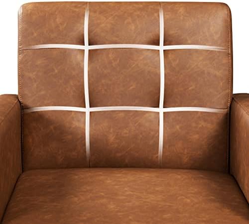 Yaheetech Mid Century Accent Chair Living Room Chair Retro Brown