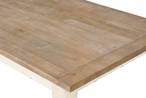 Roundhill Furniture Prato 7-Piece Dining Table Set with Cross Back Chairs, An...