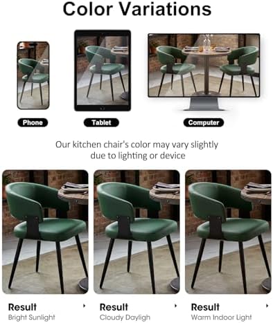Dining Chairs Set of 6, Modern Faux Leather Kitchen Chairs