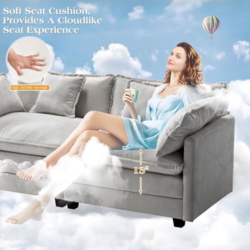 Hanherry Modular Sectional Sofa,Cloud Couch for Living Room,Modern Deep Seat ...