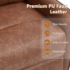 Power Lift Recliner Chair with Vibration Massage and Heat for Petite Elderly, Small Lift Chair with Side Pocket Remote Control, Infinite Position, Faux Leather Brown
