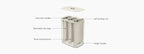 Joseph Joseph Tota Trio 90 liter/23.8 gallon Laundry Hamper Separation Basket with lid, 3 Removable Washing Bags with Handles- Ecru