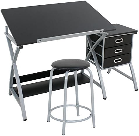 SUPER DEAL Adjustable Drafting Table Art & Craft Drawing Desk Craft Stati...