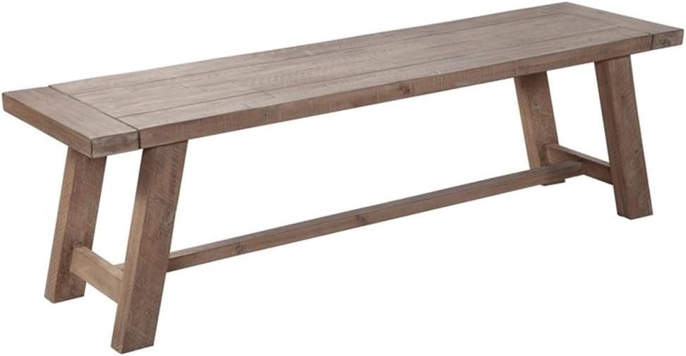 Alpine Furniture Newberry Acacia Bench, Weathered Natural
