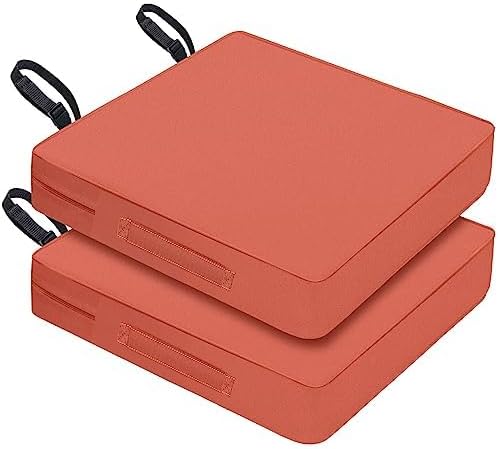 24 Inch Outdoor Chair Cushion Set of 2, Waterproof Patio Seat Cushions for Di...