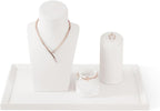 Jewelry Trays, Leather Tray, Luxury White Jewelry Organizer Tray For Necklace,Earring,Ring,Flat Jewelry Organizer For Dresser