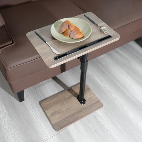 YUHFERA Sofa Armrest Tray Table for Couch - 360° Swivel Height Adjustable End...