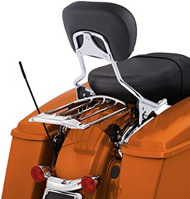 XFMT Motorcycle Chrome Detachable Two-Up Luggage Rack for Air Wing Harley Touring Road King Street Glide Road Glide Electra Glide 2009-Later