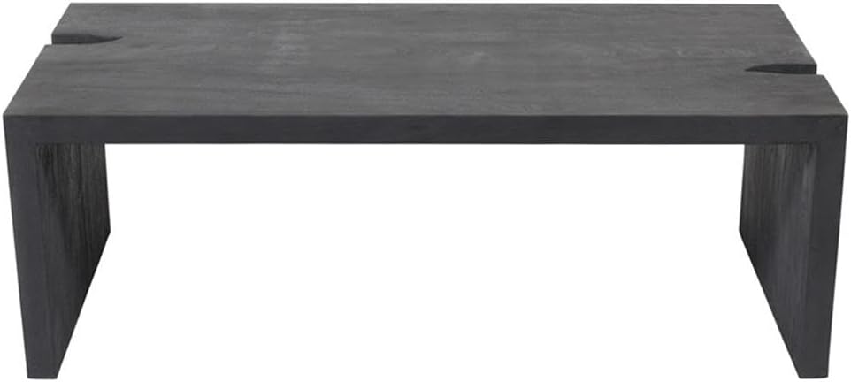 Pemberly Row 3-Piece Cocktail Table Set, Reclaimed Solid Wood, Ebony Gray Fin...