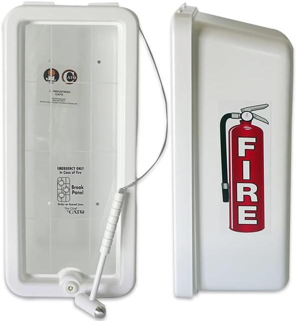 Cato 10501-H White Plastic Chief Fire Extinguisher Cabinet for 2-1/2 or 5 lb....