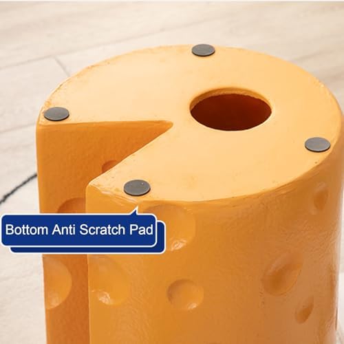 Cheese Shaped Resin Footrest Stool, Cartoon Accent Seat for Bedroom Decor, Li...