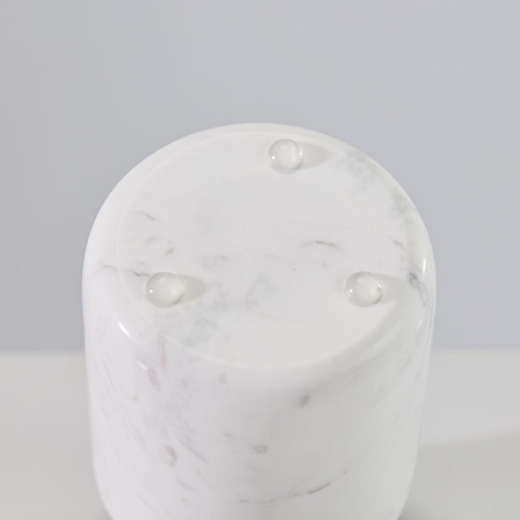 Natural White Marble Toothbrush Holder for Bathroom, Mordern Organic White Marble Toothbrush Cup, Luxury Texture Razor Holder, Razor Organizer for Dressing Table, Countertop, Hotel