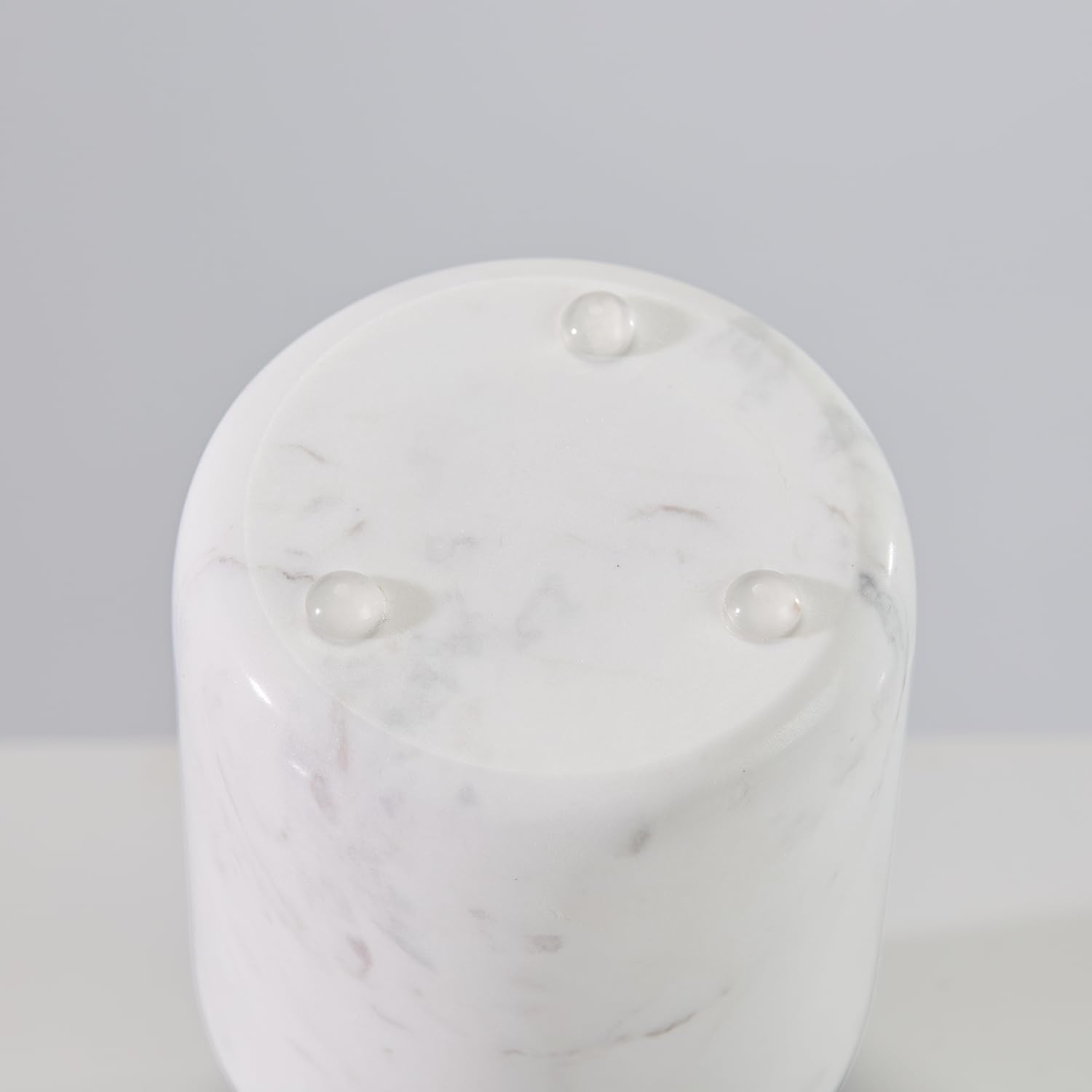 Natural White Marble Toothbrush Holder for Bathroom, Mordern Organic White Marble Toothbrush Cup, Luxury Texture Razor Holder, Razor Organizer for Dressing Table, Countertop, Hotel