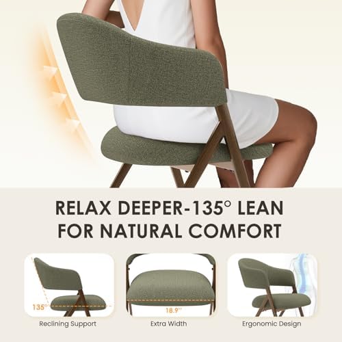 COLAMY Dining Chairs Set of 4, Mid Century Modern Dining Room Kitchen Dinner ...