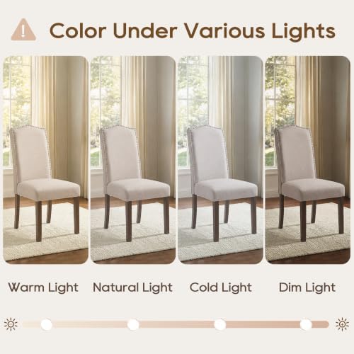 Upholstered Dining Chair Modern Parsons Stylish Kitchen Diner Set of 6
