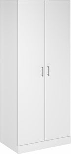 Furinno Robin Wardrobe Cabinet with Hanging Rod, Plain White | Closet Organizers and Storage, for Wardrobe, Bedroom, Living Room, Entryway,