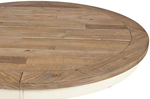 Roundhill Furniture Prato 5-Piece Round Dining Table Set with Cross Back Chai...