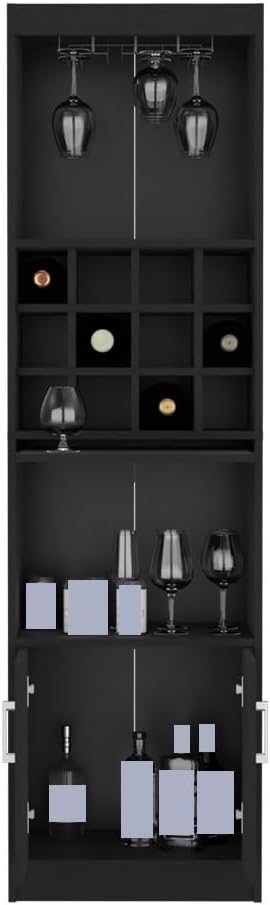 Corner Storage Cabinet, Pantry Sideboard Cupboard Wine Locker for Kitchen Liv...