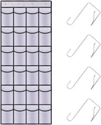 Over the Door Shoe Organizer, 24 Large Breathable Mesh Pockets, Hanging Storage Holder, Hanging Shoe Organizer(White)