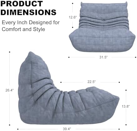 Bean Bag Chair for Adults, Memory Foam Bean Bag Sofa with Waterproof Fabric |...