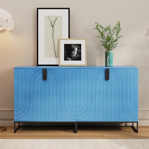 HLR 2PCS Sideboard Buffet Cabinet with Storage, Modern Accent Cabinet Adjusta...